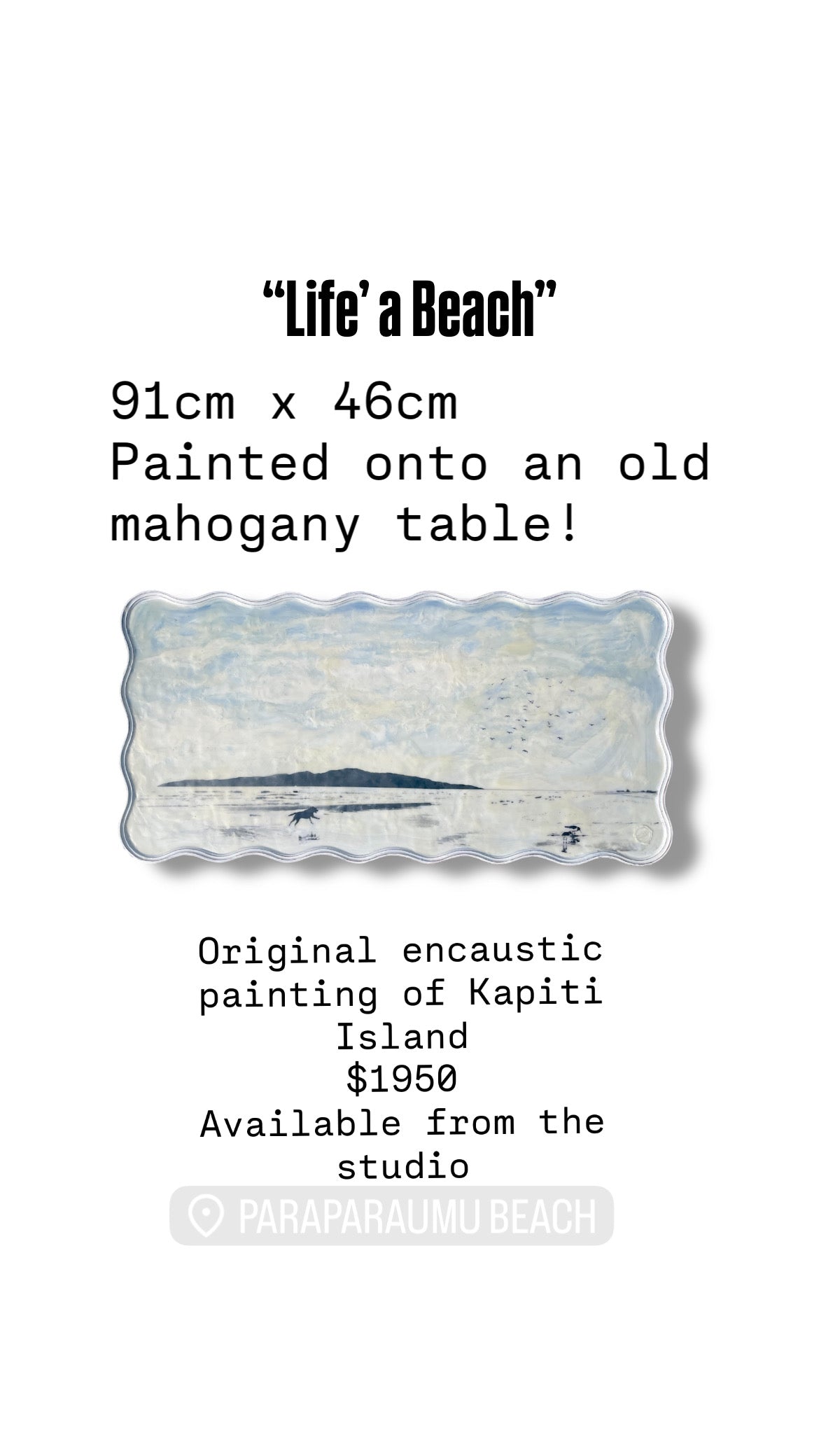 “ Life’s a Beach”original encaustic artwork by Studio Reset