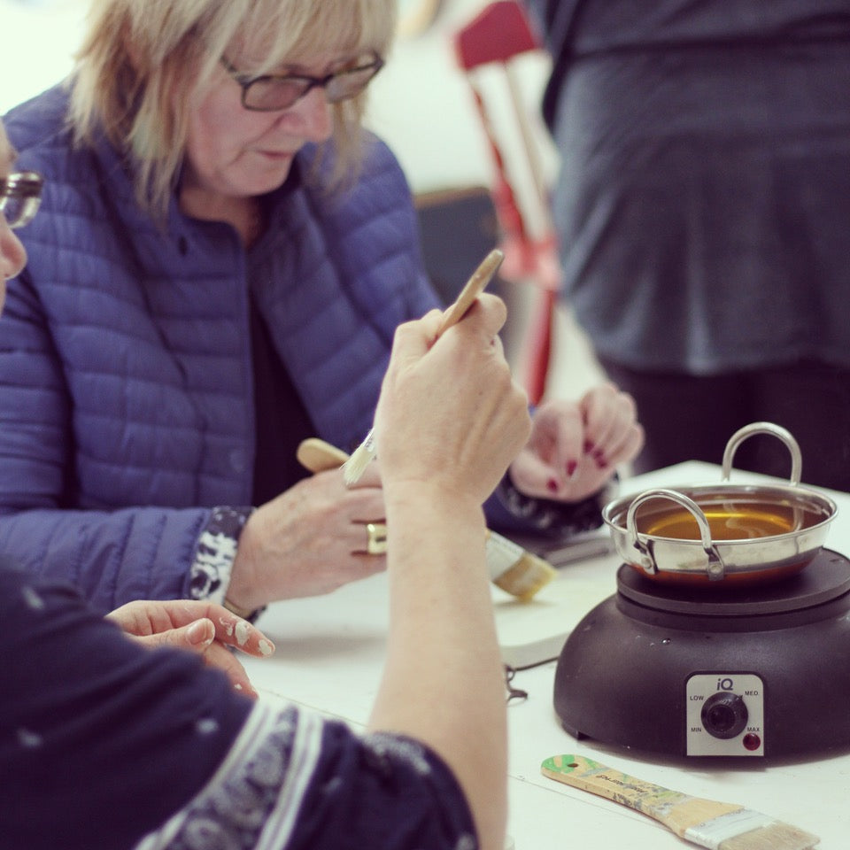 Kapiti Arts Trail Encaustic Workshop - Make your own Botanical artwork from Beeswax - In Studio