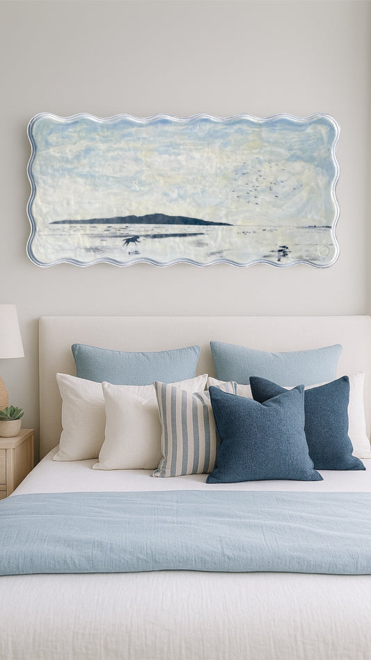 “ Life’s a Beach”original encaustic artwork by Studio Reset