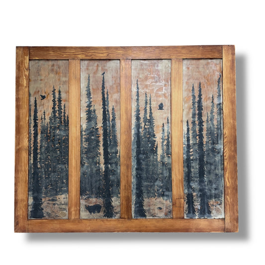 Bear in the Woods-encaustic original artwork by Studio Reset
