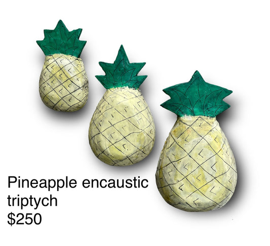 Pineapple tryptich