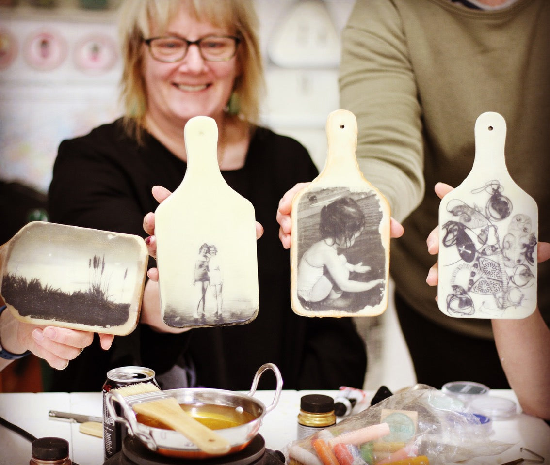 Workshop Class 2 - Learn how transfer an image into encaustic medium